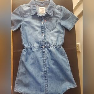 Girls Levi's denim like chambray dress